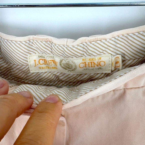 J. Crew Shorts Womens 4x3" Light Pink/Cream City Fit Chino 100%Cotton Pockets - Picture 3 of 7
